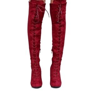 Boutique Burgundy Over-the-Knee Boots